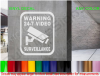 WARNING 24/7 Video Surveillance Camera Security Warning 24 Hours Decal Sign